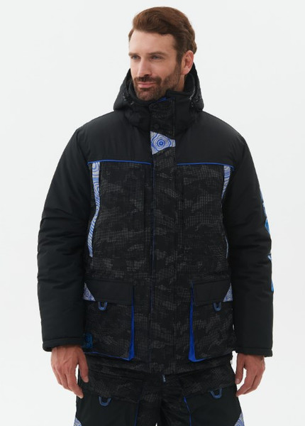 Изображение товара Костюм для охоты и рыбалки Huntsman Elbrus Reflect -45°C / 29017 (р.44-46/170-176, черный)