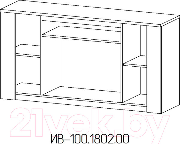 Изображение товара Тумба MySTAR Вирджиния 100.1802 (дуб бонифаций/белый)