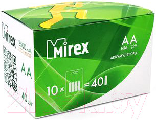 Изображение товара Комплект аккумуляторов Mirex HR6 2500mAh / HR6-25-E4 (4шт)