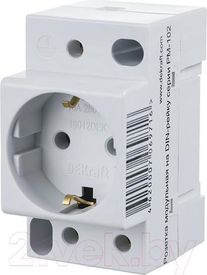 Изображение товара Розетка на DIN-рейку DEKraft РМ102-2Р-16А 18012DEK