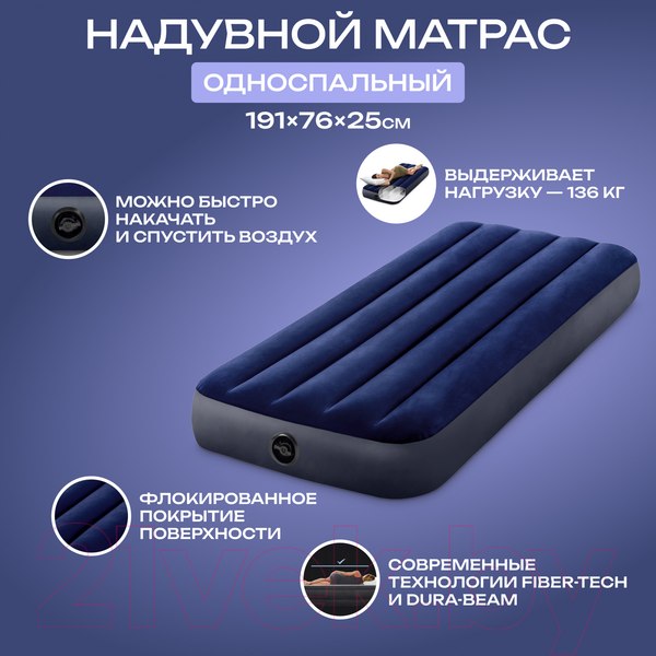 Изображение товара Надувной матрас Intex Classic Downy 64756