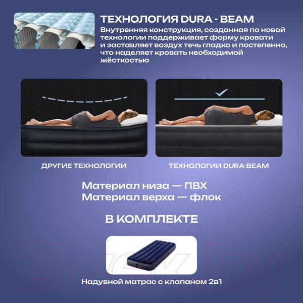 Изображение товара Надувной матрас Intex Classic Downy 64756