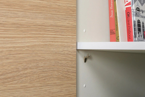 Изображение товара Стеллаж Mobi Марвэл 16.426 (белый PE шагрень/сатин 7045 SU/плэйн)