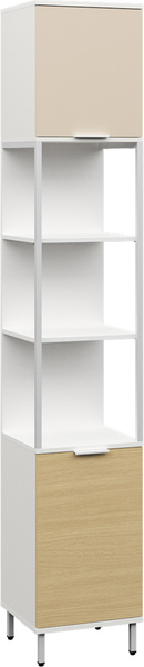 Изображение товара Стеллаж Mobi Марвэл 16.426 (белый PE шагрень/сатин 7045 SU/плэйн)