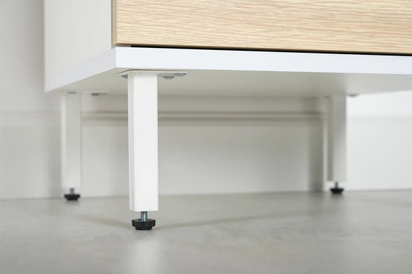 Изображение товара Стеллаж Mobi Марвэл 16.426 (белый PE шагрень/сатин 7045 SU/плэйн)