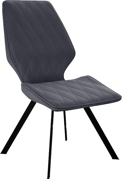 Изображение товара Стул ТриЯ Матэо (черный муар/микровелюр Brendy Graphite)
