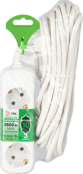 Изображение товара Удлинитель ЭРА Greenline UDL-16-3100-E / Б0064983