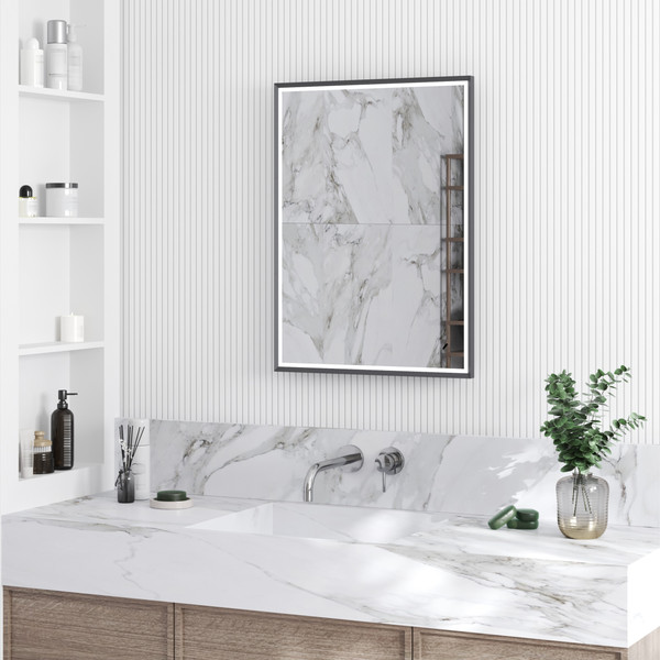 Изображение товара Зеркало Континент Stage Grey Led 60х80 (с реверсивным креплением, бесконтактным сенсором)