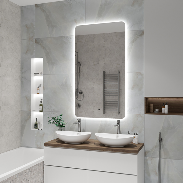 Изображение товара Зеркало Континент Burzhe Led 600х1200 (с бесконтактным сенсором, холодная подсветка)