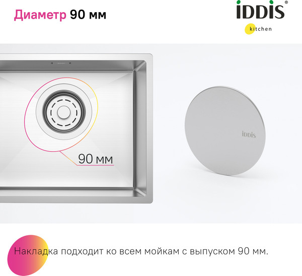 Изображение товара Накладка на сливное отверстие IDDIS Kitchen Line CAPBS00i59