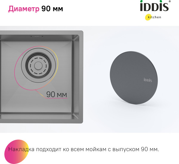 Изображение товара Накладка на сливное отверстие IDDIS Kitchen Line CAPGM00i59