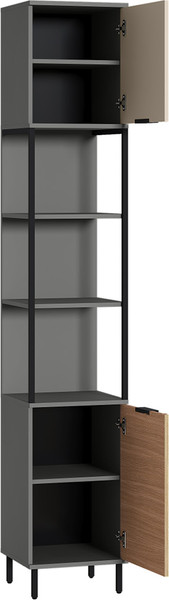 Изображение товара Стеллаж Mobi Марвэл 16.426 (темно-серый U2601/сатин 7045 SU/плэйн)