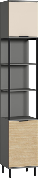 Изображение товара Стеллаж Mobi Марвэл 16.426 (темно-серый U2601/сатин 7045 SU/плэйн)