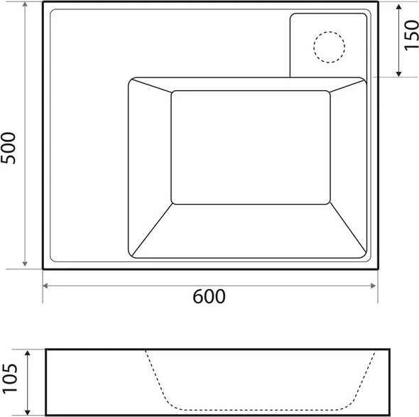 Изображение товара Умывальник Madera Vega 60x50