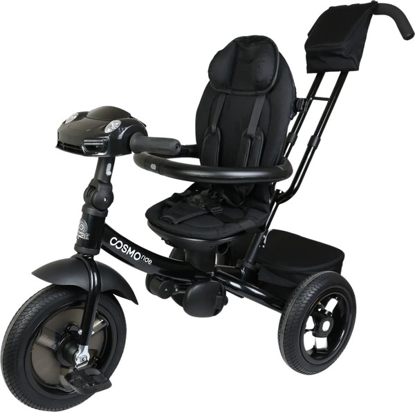 Изображение товара Трехколесный велосипед с ручкой CosmoRide LX-01ED (черный)