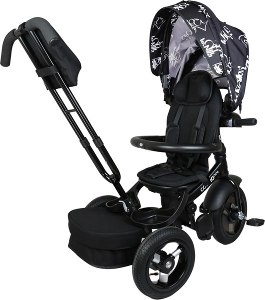 Изображение товара Трехколесный велосипед с ручкой CosmoRide LX-01ED (черный)