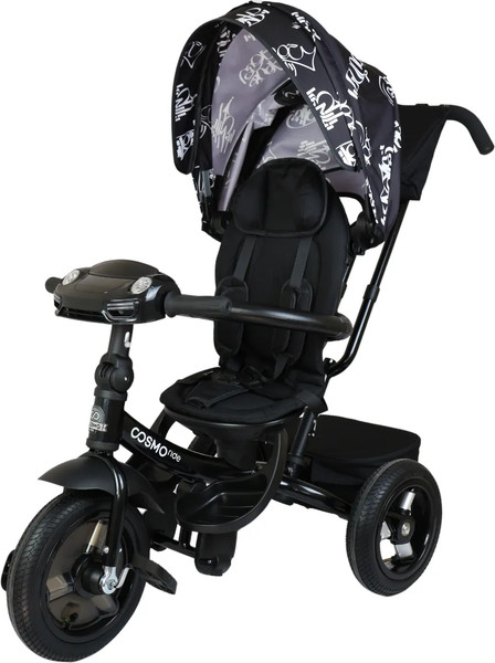 Изображение товара Трехколесный велосипед с ручкой CosmoRide LX-01ED (черный)