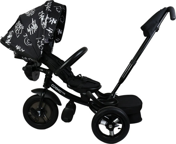 Изображение товара Трехколесный велосипед с ручкой CosmoRide LX-01ED (черный)