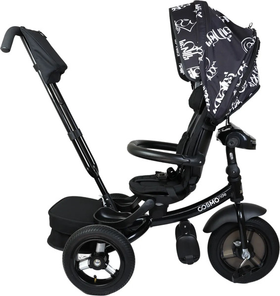 Изображение товара Трехколесный велосипед с ручкой CosmoRide LX-01ED (черный)