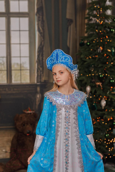 Изображение товара Костюм карнавальный Пуговка Снегурочка Сударушка / 3016 к-20 (р.122-64)