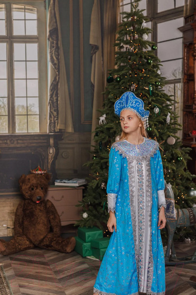 Изображение товара Костюм карнавальный Пуговка Снегурочка Сударушка / 3016 к-20 (р.122-64)