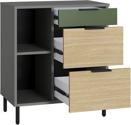 Изображение товара Тумба Mobi Марвэл 16.160 (темно-серый U2601/плэйн/дымчатый зеленый K521)