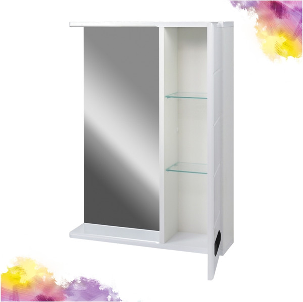 Изображение товара Шкаф с зеркалом для ванной Doratiz Вальс 50 R / 2711.152 (белый, с подсветкой)