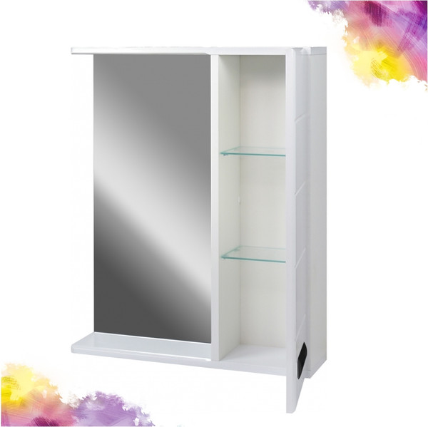 Изображение товара Шкаф с зеркалом для ванной Doratiz Вальс 60 R / 2711.153 (белый, с подсветкой)