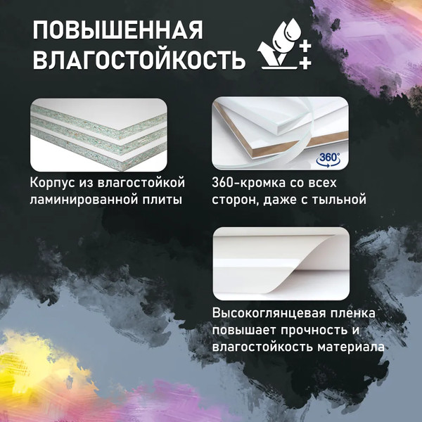 Изображение товара Шкаф-пенал для ванной Doratiz Вальс 40 R / 2712.397 (напольный, белый)