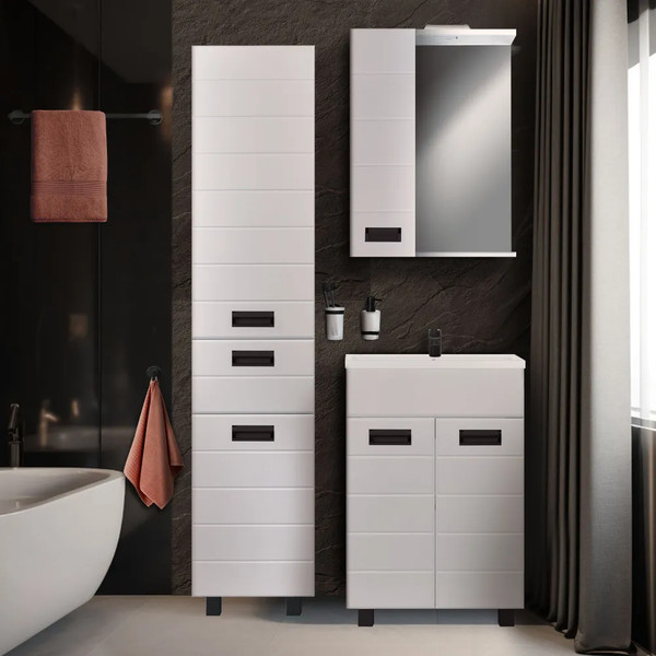 Изображение товара Шкаф-пенал для ванной Doratiz Вальс 40 R / 2712.397 (напольный, белый)