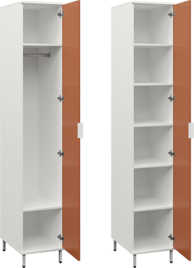 Изображение товара Шкаф-пенал Mobi Марвэл 16.316.01  (белый PE шагрень/безмолвная пустыня К514 SU)