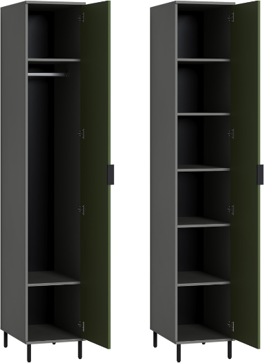 Изображение товара Шкаф-пенал Mobi Марвэл 16.316.01 (темно-серый U2601/дымчатый зеленый K521)
