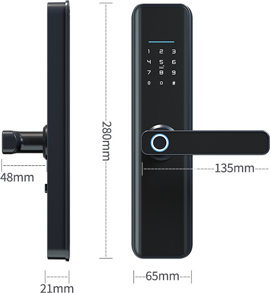 Изображение товара Умный замок Roome Tuya Digital Fingerprint Lock X6 (черный)