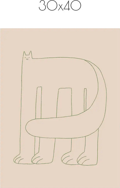 Изображение товара Постер Citydecor Большой кот 3 (30x40)