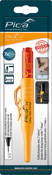 Изображение товара Маркер строительный Pica Для глубоких отверстий Ink / 150/40/SB (красный)