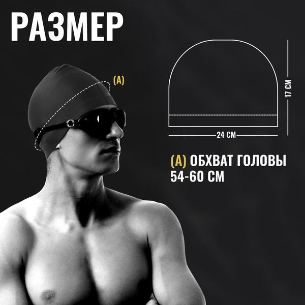 Изображение товара Шапочка для плавания Onlytop 9521317 (р.54-60)