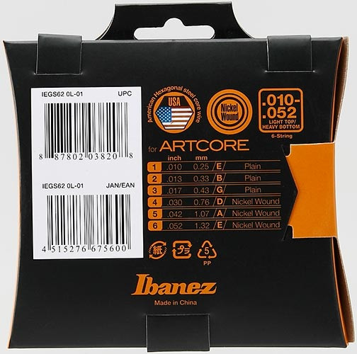 Изображение товара Струны для электрогитары Ibanez IEGS62