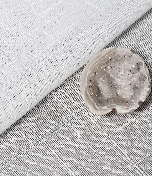 Изображение товара Гардина LEGRAND Лен 500x260 / 58142571 (белый/серебристый)