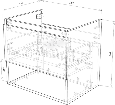 Изображение товара Тумба под умывальник Garda Sorento 63н_600