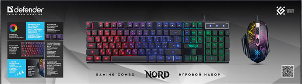 Изображение товара Комплект клавиатура и мышь Defender Nord GS-959 RU / 52959 (черный)