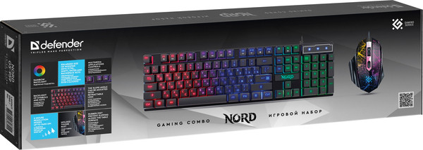 Изображение товара Комплект клавиатура и мышь Defender Nord GS-959 RU / 52959 (черный)