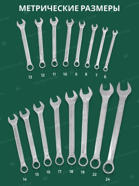 Изображение товара Набор ключей RockForce RF-5161P-M-P (504)