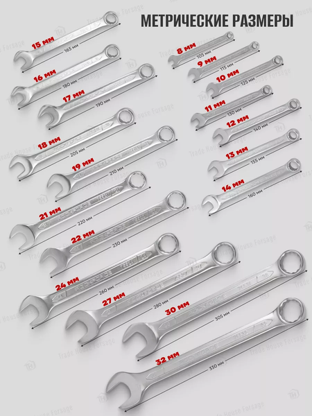 Изображение товара Набор ключей RockForce RF-5181P (904)