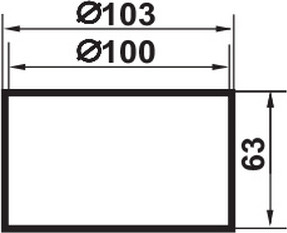 Изображение товара Соединитель воздуховода Семь ветров 100мм / Ф1113