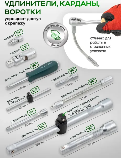 Изображение товара Универсальный набор инструментов RockForce RF-4941-5 (4281)