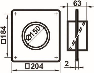 Изображение товара Соединитель воздуховода Семь ветров С настенной пластиной с обратным клапаном 150мм / 3531
