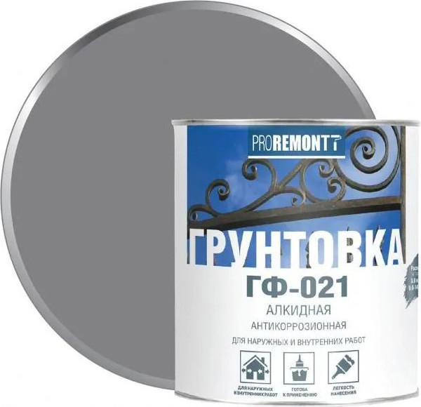 Изображение товара Грунтовка Proremontt ГФ-021 (900г, серый)