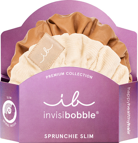 Изображение товара Набор резинок для волос Invisibobble Sprunchie Slim Premium Creme de Caramel