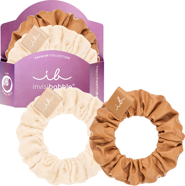 Изображение товара Набор резинок для волос Invisibobble Sprunchie Slim Premium Creme de Caramel