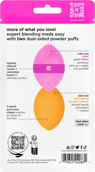 Изображение товара Набор спонжей для макияжа Real Techniques Miracle 2-in-1 Powder Puff Duo / RT10013300